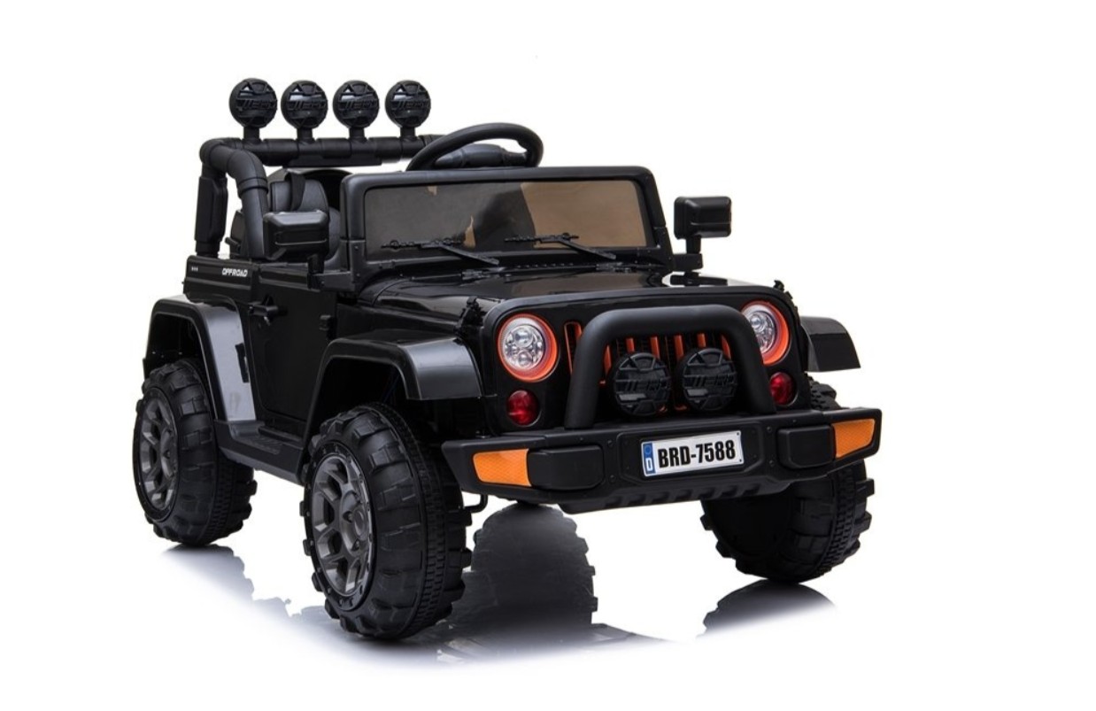 Jeep BRD-7588 4x4 Black Edition: Skutečné terénní dobrodružství pro malé řidiče